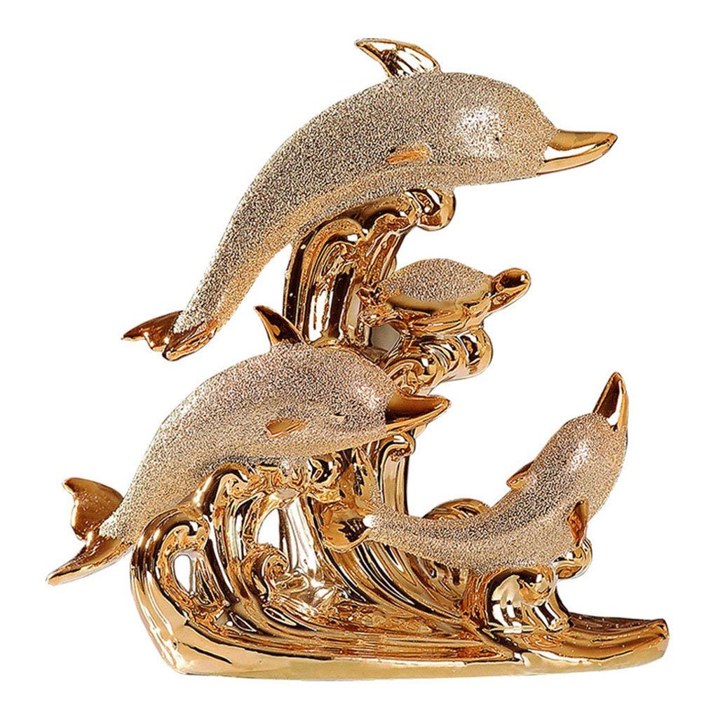 Artisanat maison moderne et décoration de bureau statue dauphin