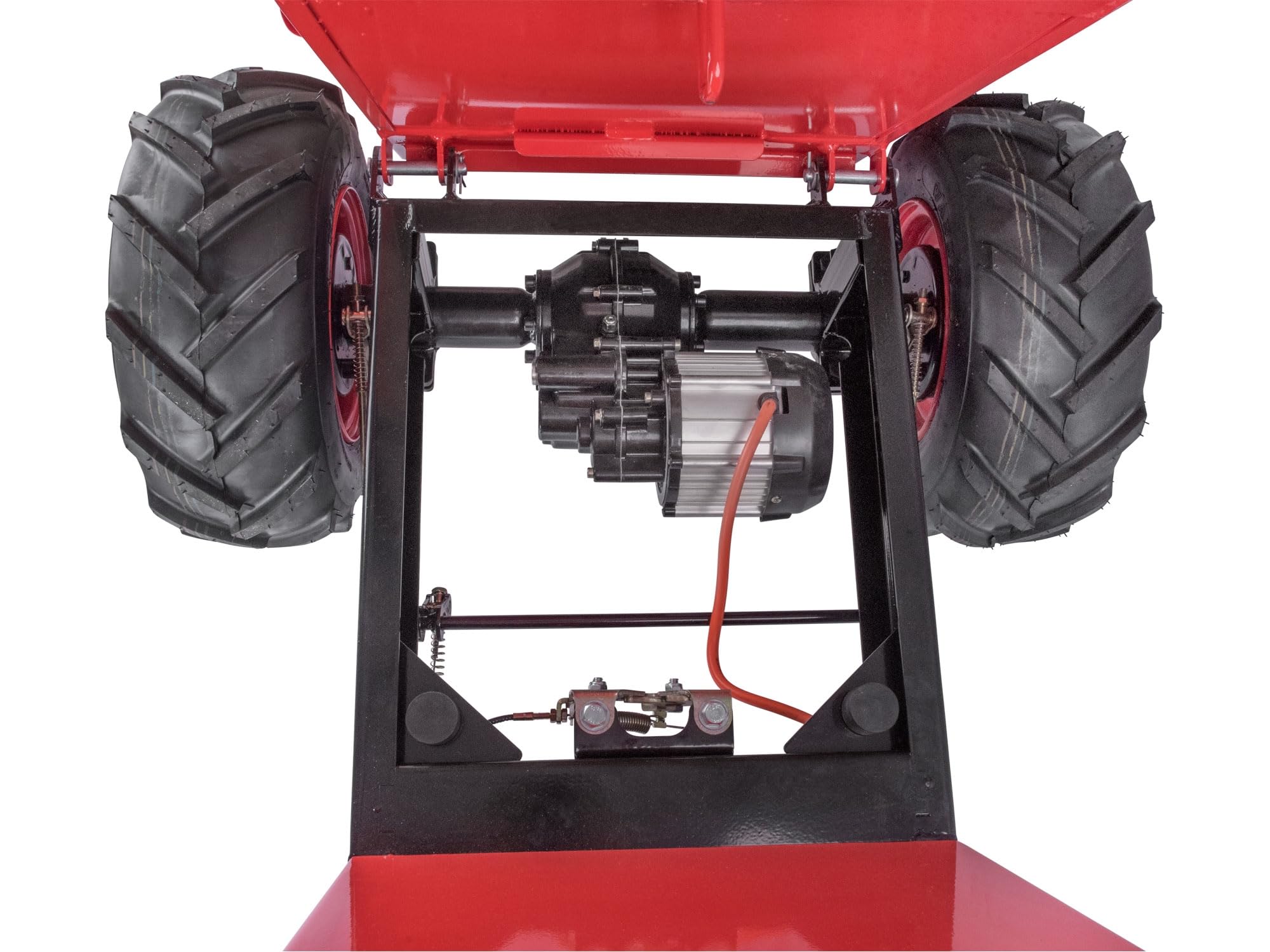 Brouette électrique avec batterie | Dumper avec cavité de 200 l | Charge maximale 400 kg | 54 V Li-Ion avec 15 Ah