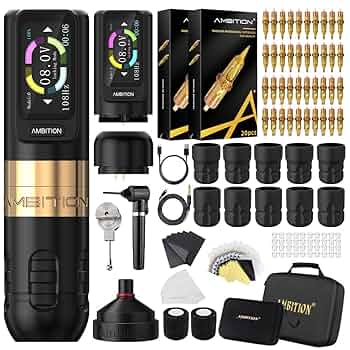 Wireless Ambition tattoo machine set Amazon.com: Tattoo Kit-Ambition Zetton Wireless Tattoo