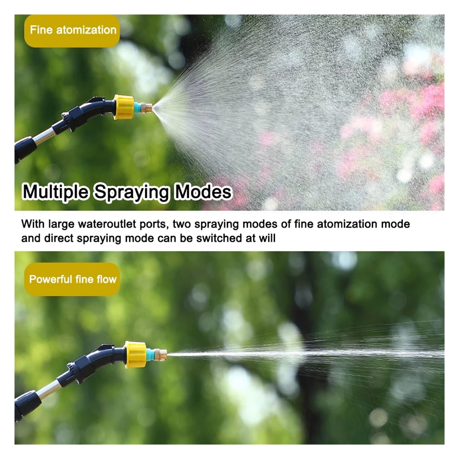 Spruzzatore elettrico, Dispositivo di irrigazione for piante con elettrica da giardinaggio a spalla, strumento agricolo multifunzionale capacità lunghezza 5 litri(Brown)