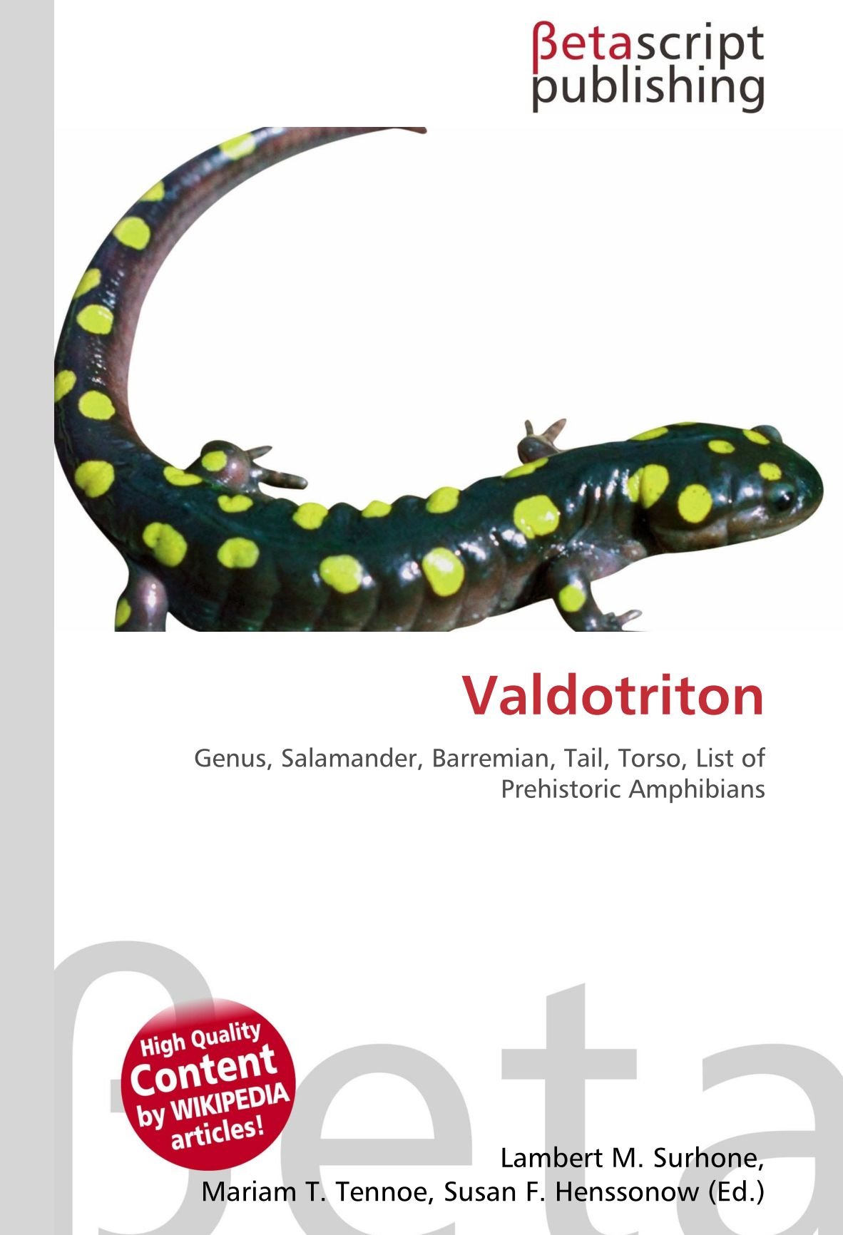 Valdotriton: Genus, Salamander, Barremian, Tail, Torso, List of Prehistoric Amphibians