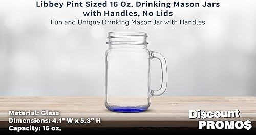 Miniatura 4 de Discount Promos Libbey Mason - Juego de 10 tarros con asas, 16 onzas, estilo tradicional, alto estándar - azul
