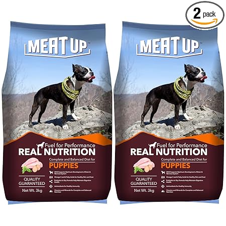 Meat Up Puppy Dog Food, 3 kg (Buy 1 Get 1 Free)