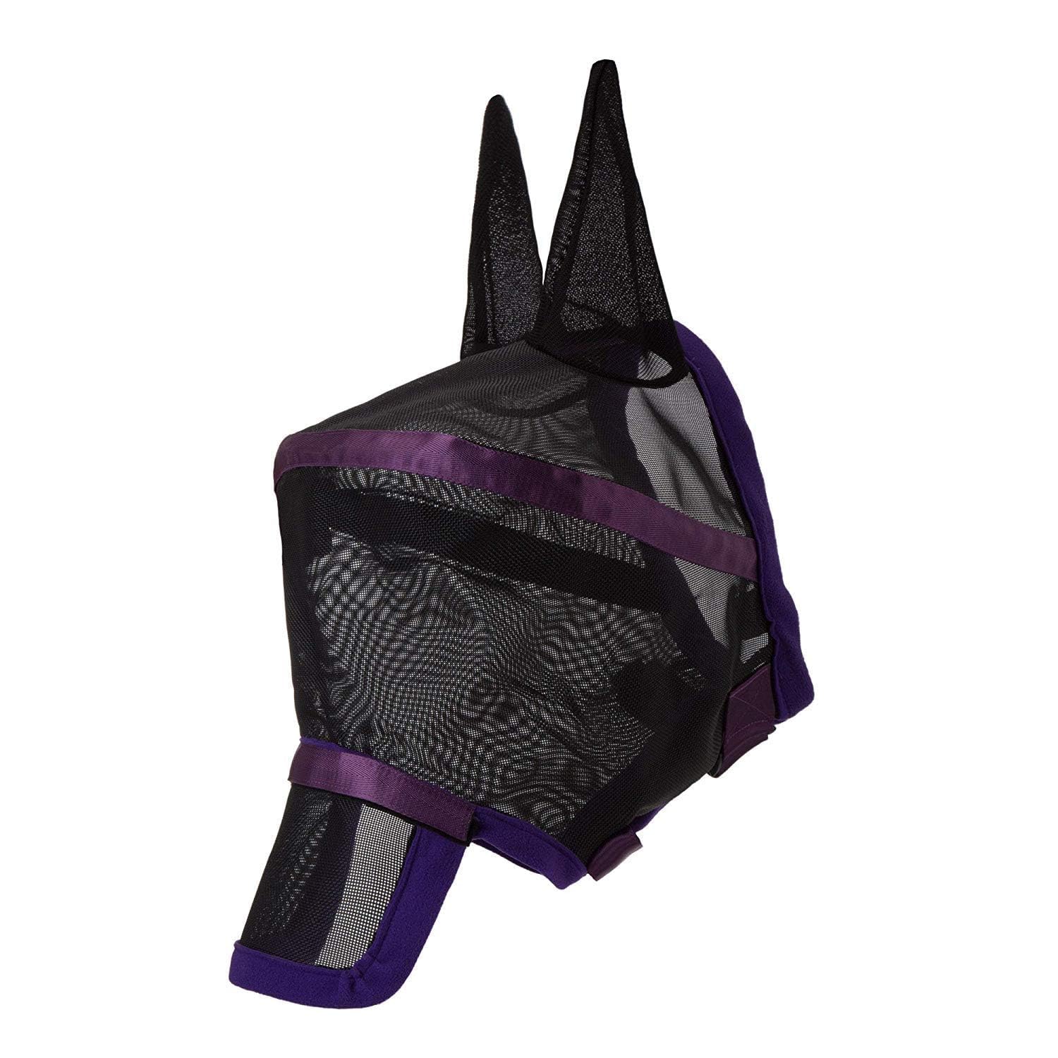Harrison Howard Maskology Supreme Nylon Framework Micro-Woven Material UV-Proof Horse Fly Mask Black Purple (Cob) - image 2