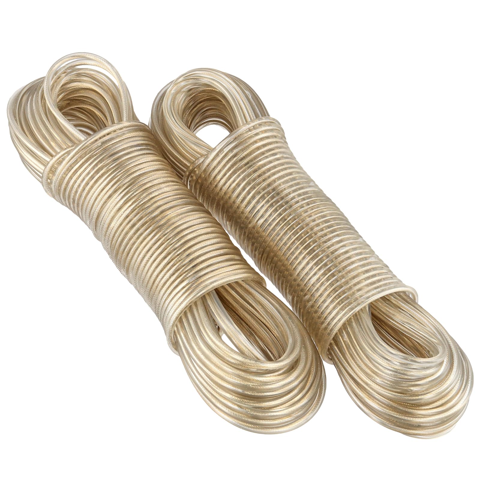 Corde à linge solide anti-rouille de 30m avec fil acier intérieur 4mm