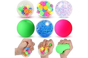 6 Set Squishy Sensory Stress Squeezing Balls: Must-Have Stress Relief Toy to Quench Anxiety