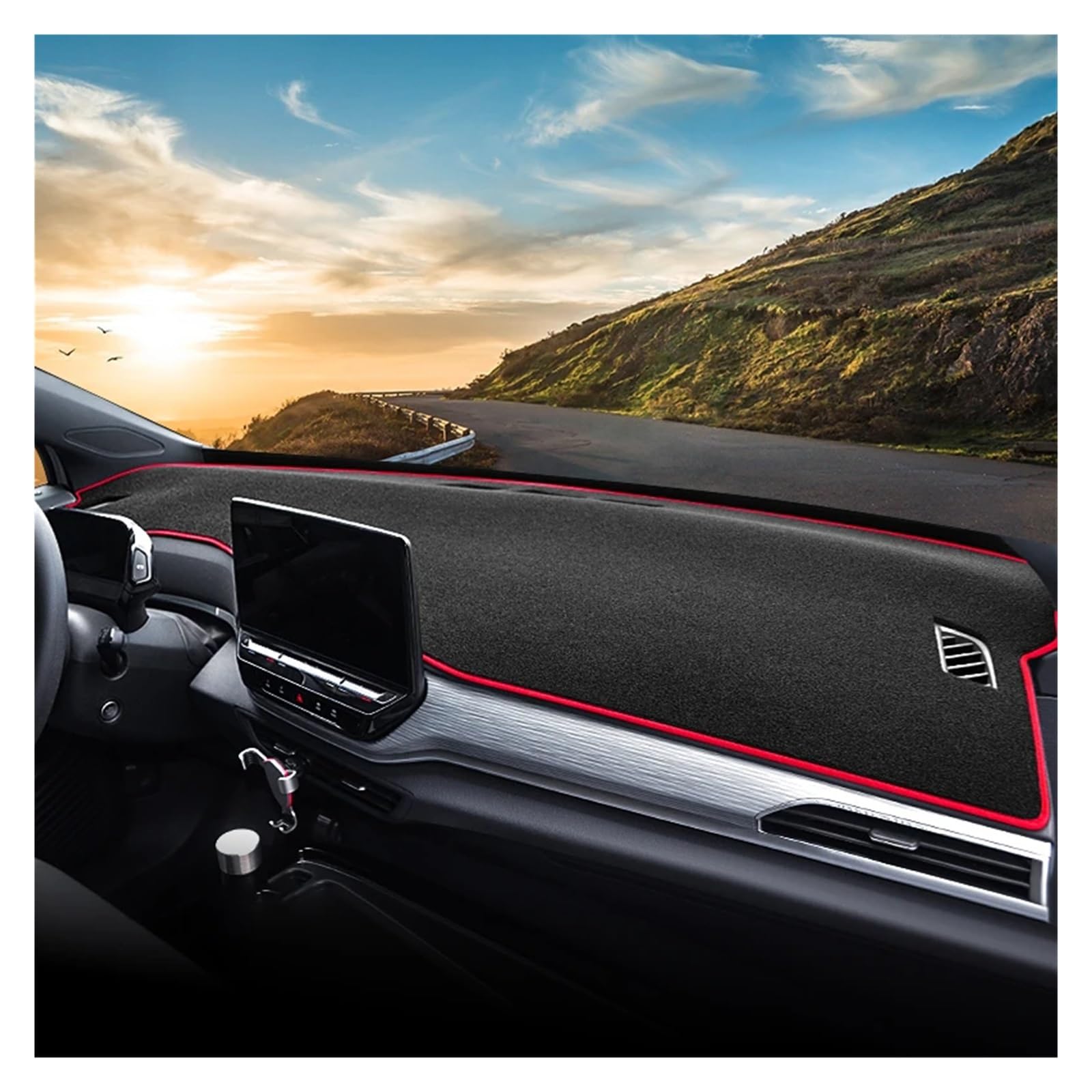 Sonnenschutz Armaturenbrett Abdeckung Für VW ID.4 CROZZ 2020-2022 - Schwarz Ohne HUD