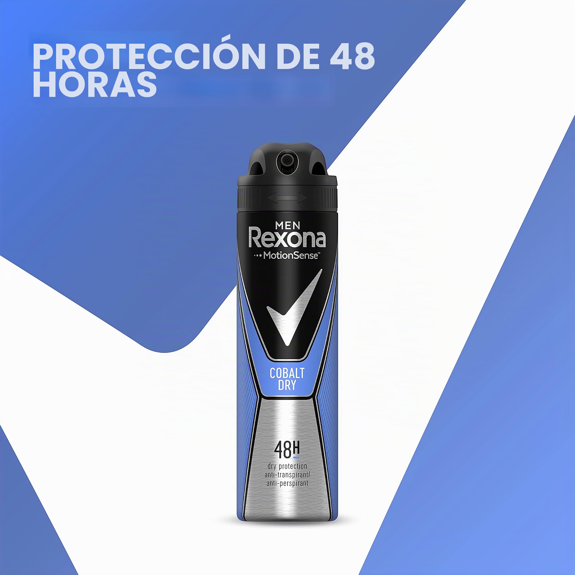 Rexona Cobalt Desodorante en spray para hombre, 6 unidades de 150 ml