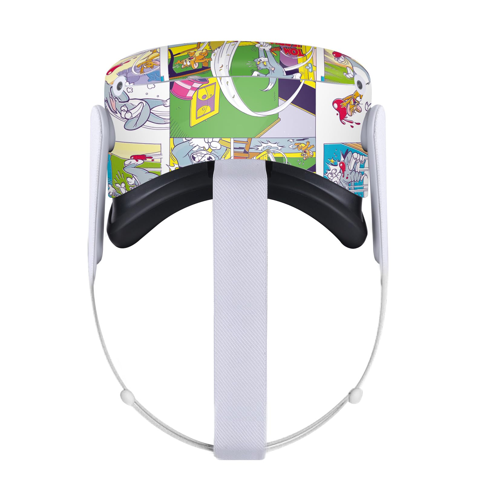 Head Case Designs Officially Licensed Tom and Jerry Indoor Chase Graphics Vinyl Sticker Skin Decal Cover Compatible with Meta Quest 2