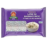 Vista 1 de Laxmi - Arroz basmati con índice glucémico inferior, 4 libras (ideal para diabéticos)