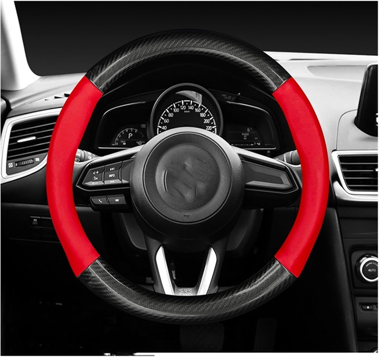Car Steering Wheel Cover for Mazda Car Steering Wheel Cover Leather Car Decoration Four Seasons Undifferentiated Feeling (Color : 2#)