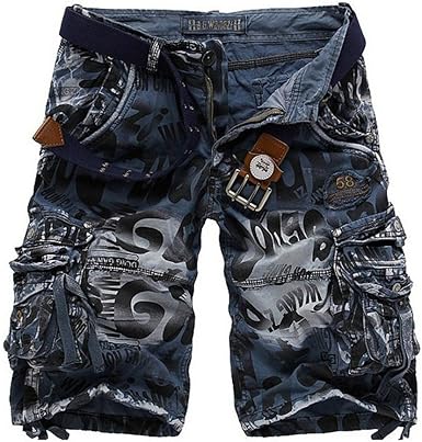 Amazon.com: SHDIBA pantalones cargo cortos camuflados de algodón  multibolsillos para uso deportivo para hombre, 34, Azul : Ropa, Zapatos y  Joyería