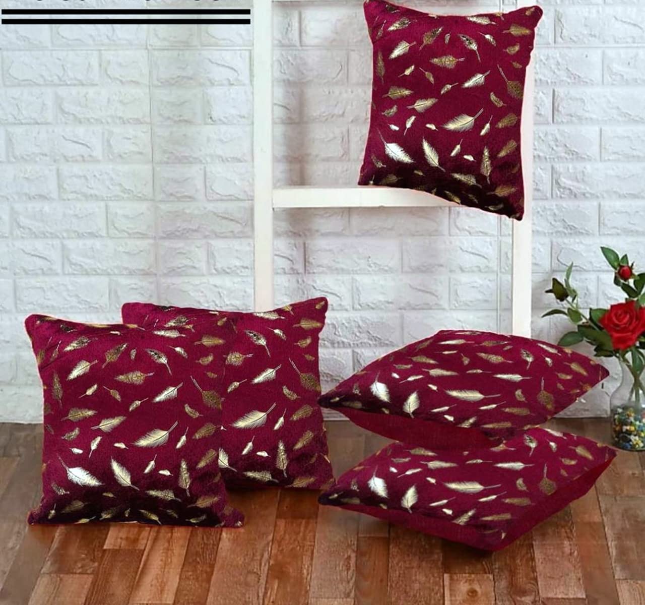 See full amazon price history chart for HOMECROWN 16x16 Inch Velvet Cushion Covers – Set of 5 Pcs, Soft Decorative Faux Fur Throw Pillow Covers with Golden Feather Print for Sofa, Couch, Bed, Living Room - Maroon HOMECROWN 16x16 Inch Velvet Cushion Covers – Set of 5 Pcs, Soft Decorative Faux Fur Throw Pillow Covers with Golden Feather Print for Sofa, Couch, Bed, Living Room - Maroon (B0BTJ3XB7R) Amazon Price History, Amazon Price Tracker