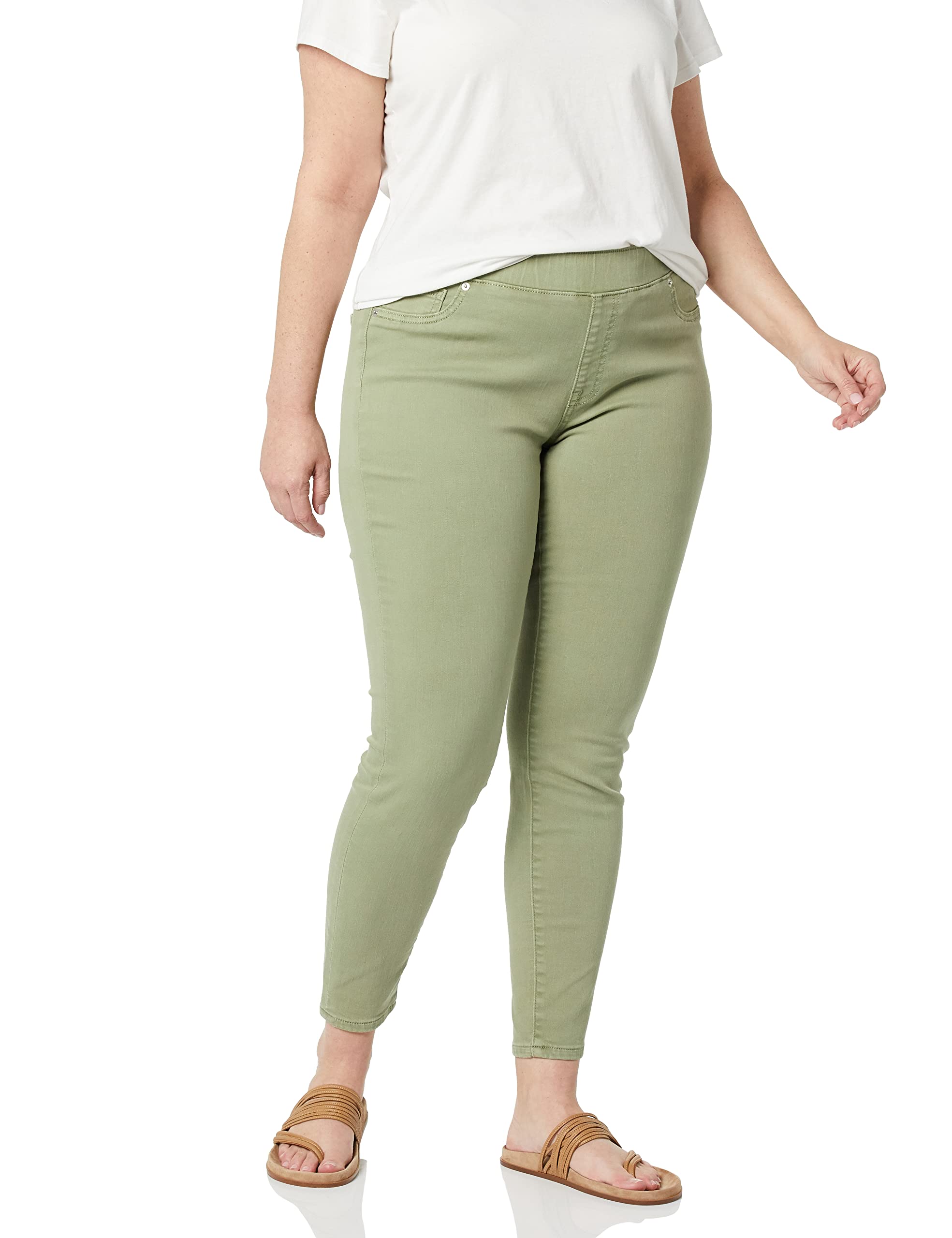 Amazon Essentials Jegging Elasticizzato Senza Zip a Vita Media - Colori Fuori Produzione Donna