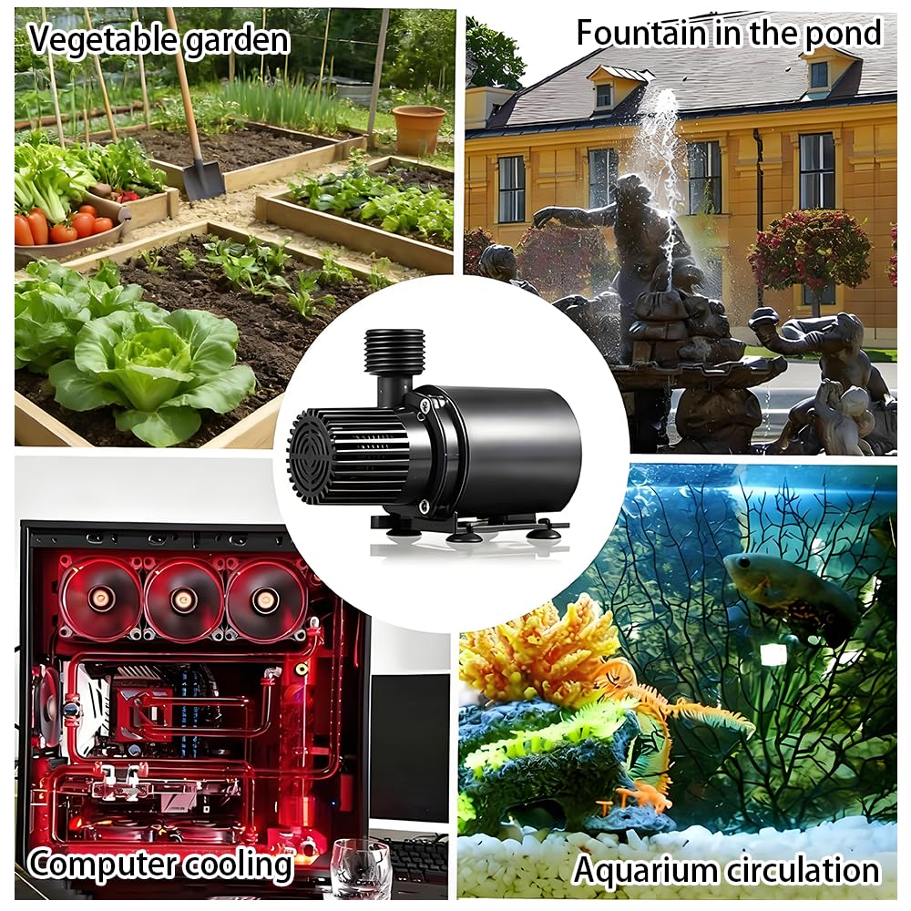 Pompa Wodna 12 V Z Regulacją Prędkości Obrotowej, 800 L/H, 4,5 M, Mała Pompa Zanurzeniowa, 5-Biegowa Regulacja Prędkości Obrotowej, Pompa Do Oczka Wodnego, Stal Nierdzewna, Pompa Do Stawu