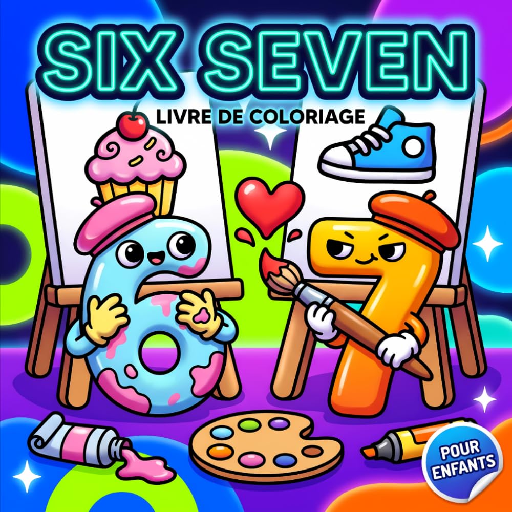 Livre De Coloriage Six Seven Brainrot: Pages Anti-Stress Faciles Remplies d'Illustrations Amusantes et Tendances Pour Petits et Grands