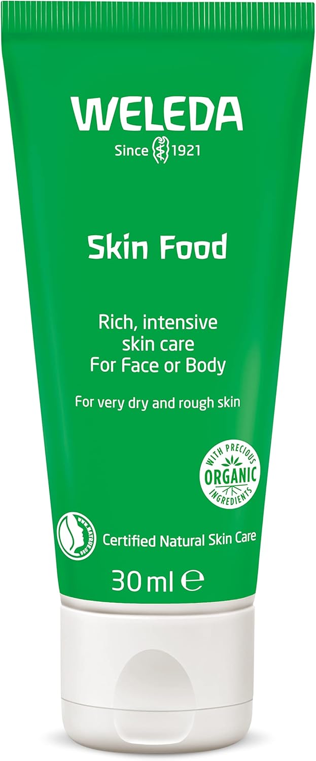 Weleda Skin Food, Dry Skin Moisturiser, Moisturising Cream & Primer, Face & Body, For Men & Women, Multiple Uses, 100% Certified Natural, Organic, 30ml Weleda Skin Food, Dry Skin Moisturiser, Moisturising Cream & Primer, Face & Body, For Men & Women, Multiple Uses, 100% Certified Natural, Organic, 30ml