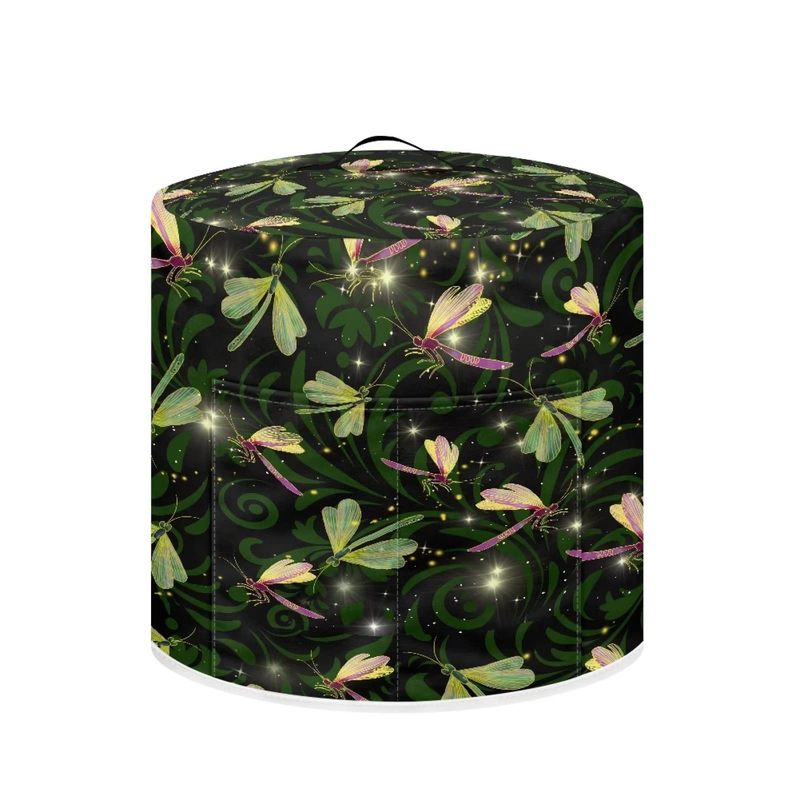 Snilety Green Rice Cooker Cover for 4 Quart Dragonfly Print Kitchen Appliance Dust Cover Durable Pressure Cooker Cover