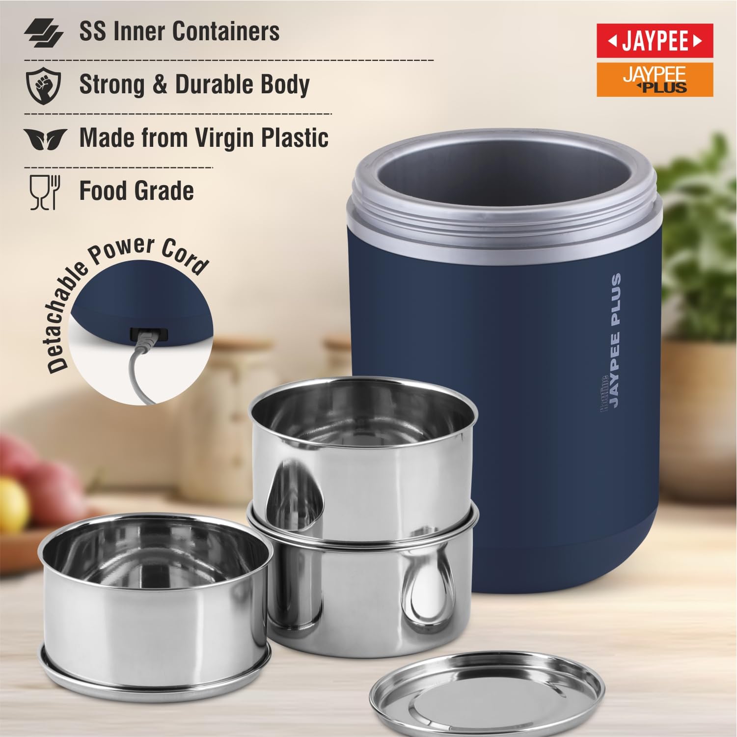 Jaypee Plus Hottline Electric Lunch Box - Hot Food On The Go -3