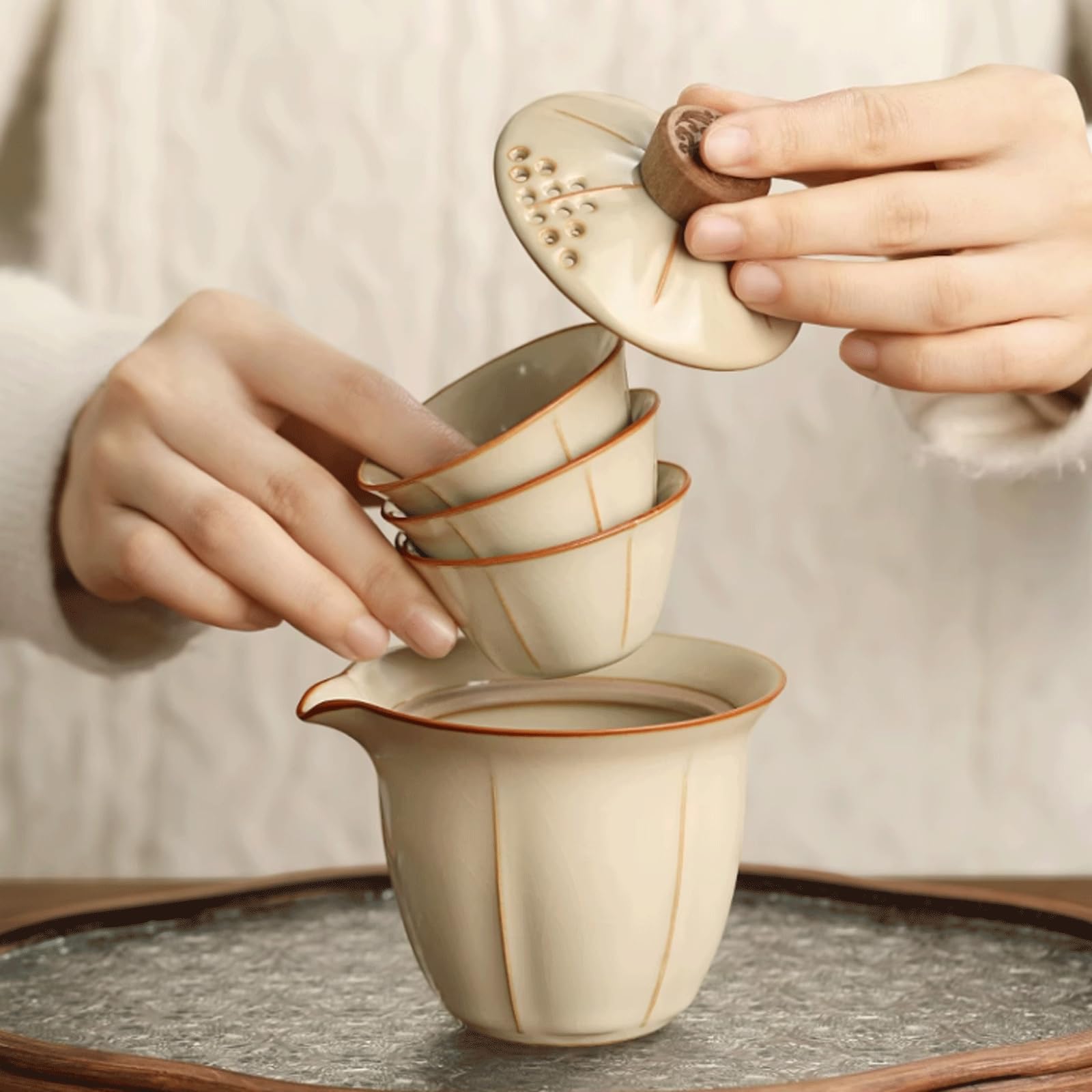 Porcelanowy czajniczek, Zestawy do herbaty podróżne przenośne Gaiwan zestaw do herbaty filiżanka porcelanowa zestaw do herbaty nowoczesny zestaw do herbaty Gaiwan zaparzacz do herbaty czarna herbata P