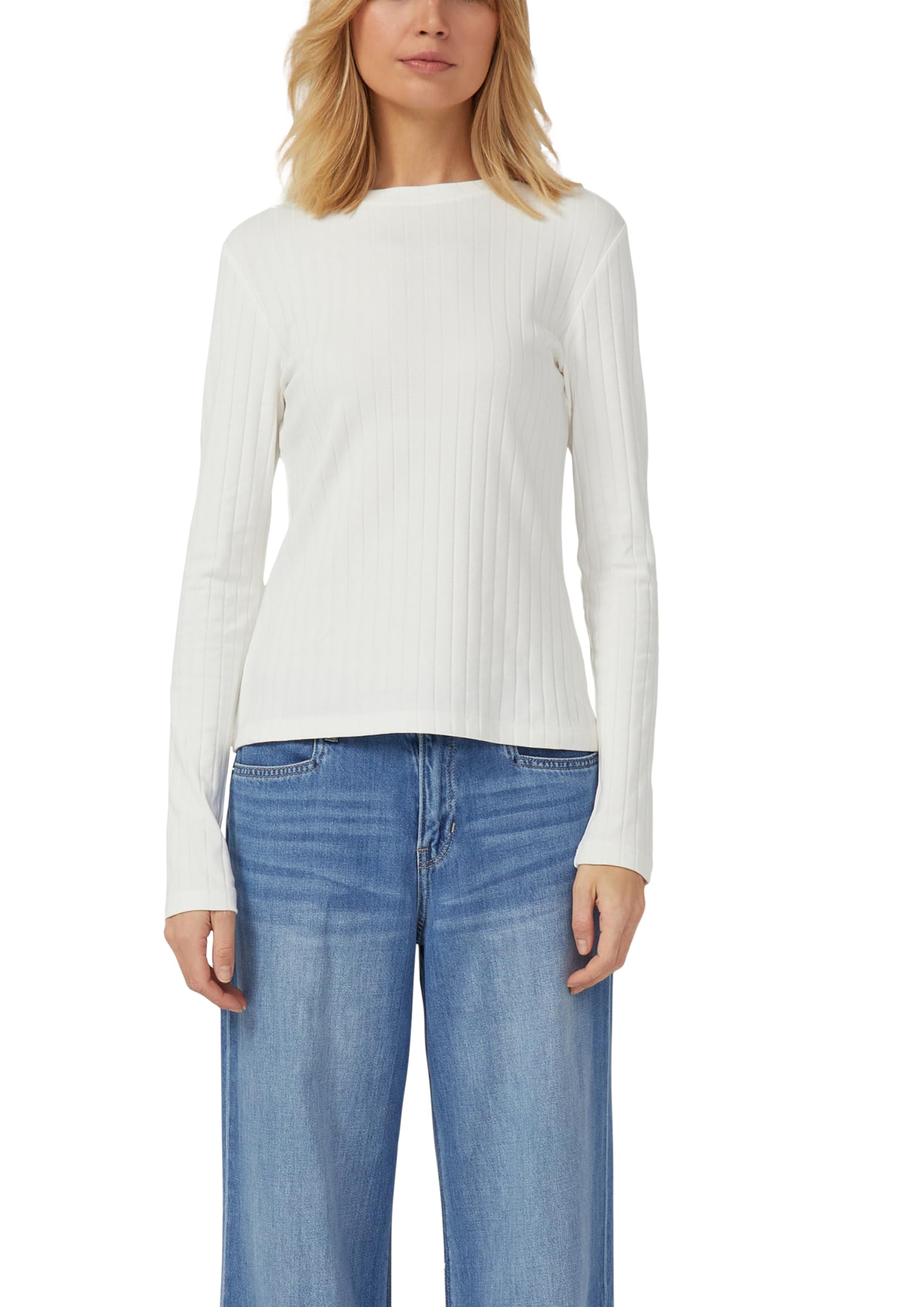 s.Oliver Geripptes Langarmshirt im Slim Fit