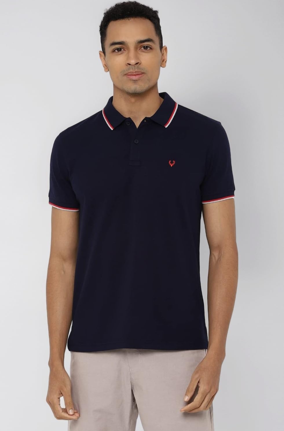 Men’s Solid Polo T‑Shirt | Regular Fit | Premium Cotton | Contrast Tipping Collar | Smart Casual Wear