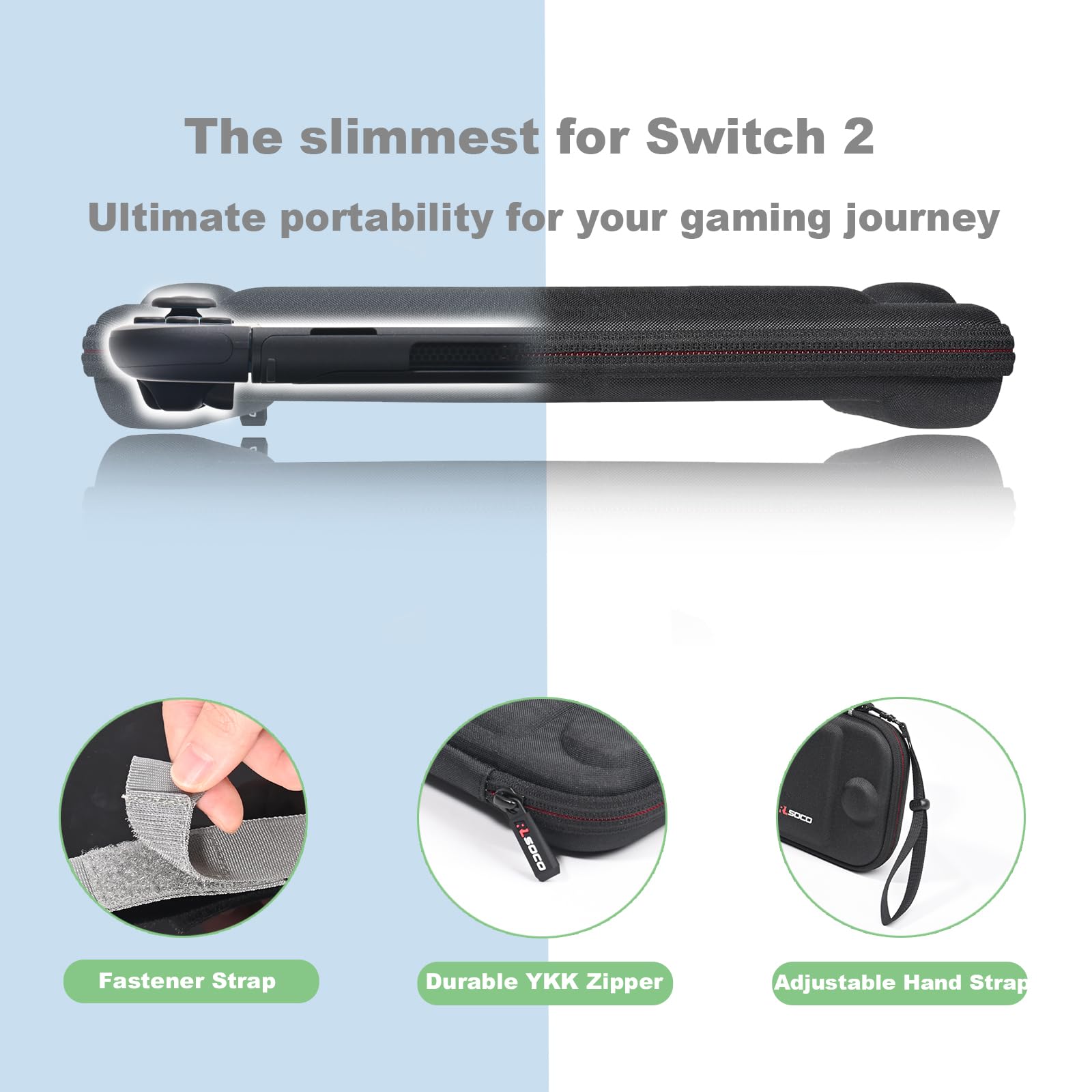 RLSOCO Étui pour Nintendo Switch 2 Console 2025 - Noir (Remarque : l'étui ne comporte Pas d'emplacement pour Carte)
