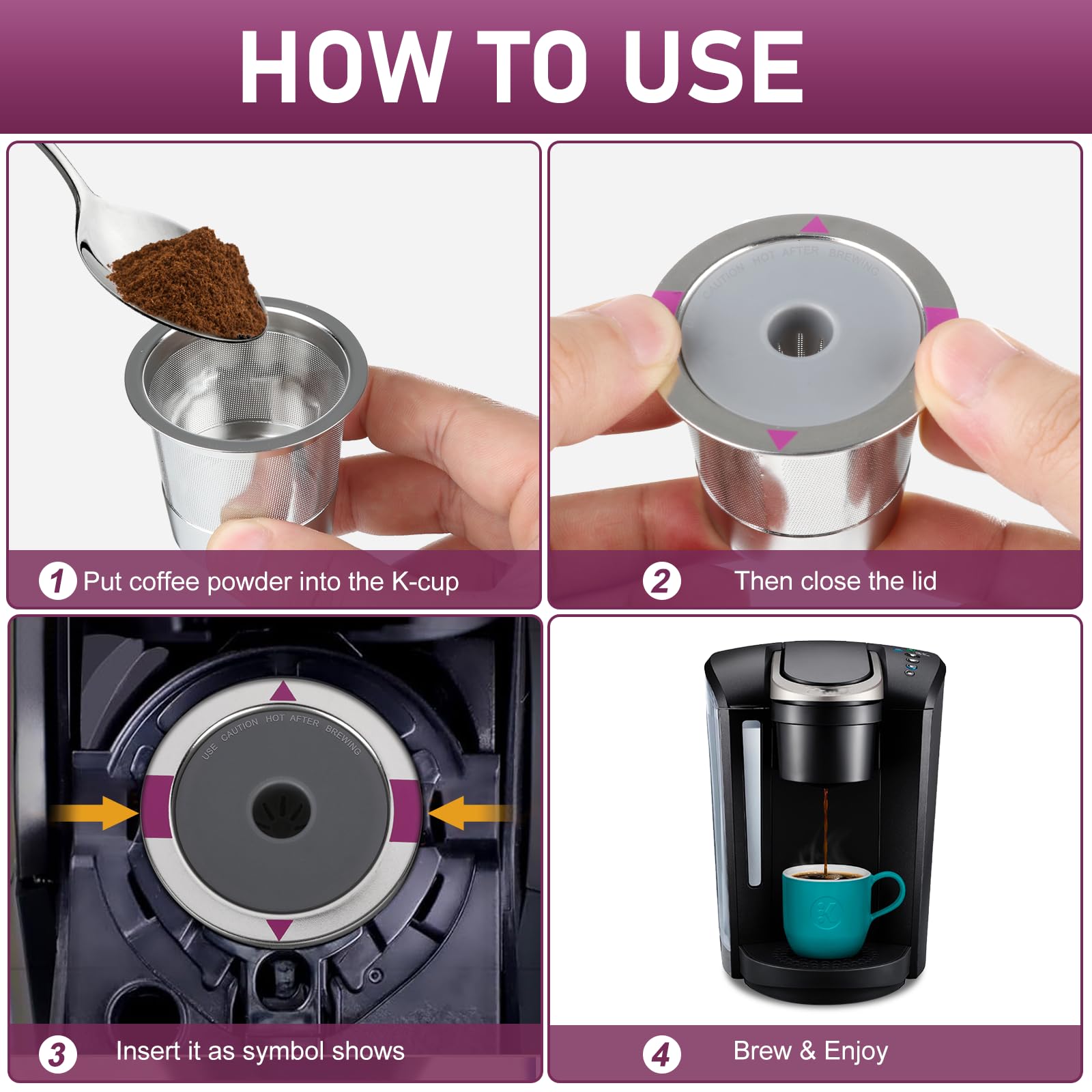 Filtros y cápsulas de café reutilizables, paquete de 2 cápsulas recargables con 1 filtro para cafetera Ninja Dual Brew (se adapta a CFP301, CFP307), práctico juego de repuesto, ideal para la