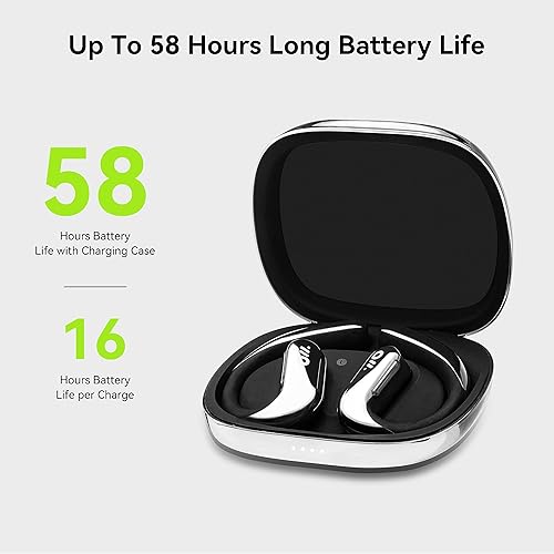 Miniatura 5 de Oladance OWS Pro - Auriculares Bluetooth de oreja abierta con conexión multipunto, hasta 58 horas de reproducción, auriculares de conducción de aire