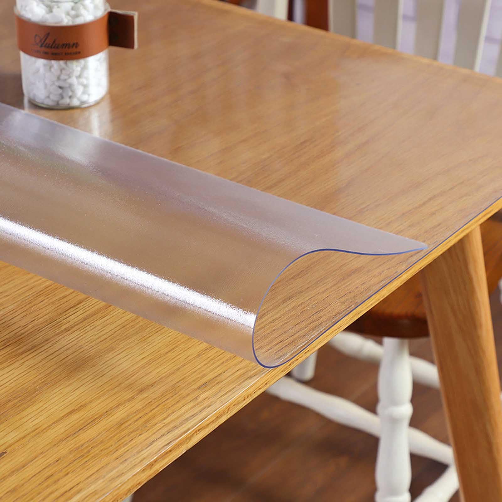 Nappe transparente PVC écologique frosted 1.5mm lavable
