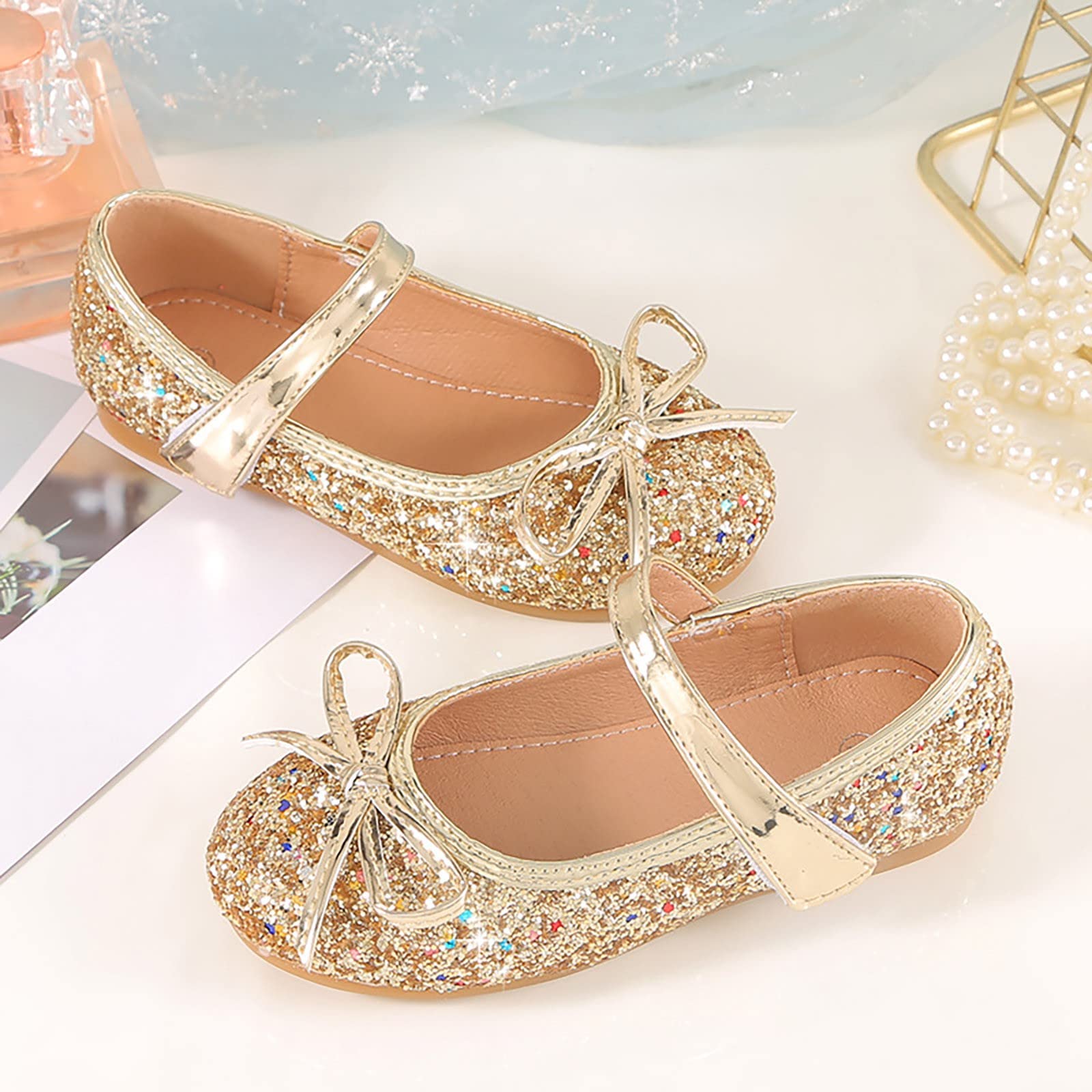 Ballerina Schuhe Mädchen Cosplay Partys Hochzeiten Lauflernschuhe Kinder Tanzschuhe Kommunionschuhe Sandalen Mary Jane