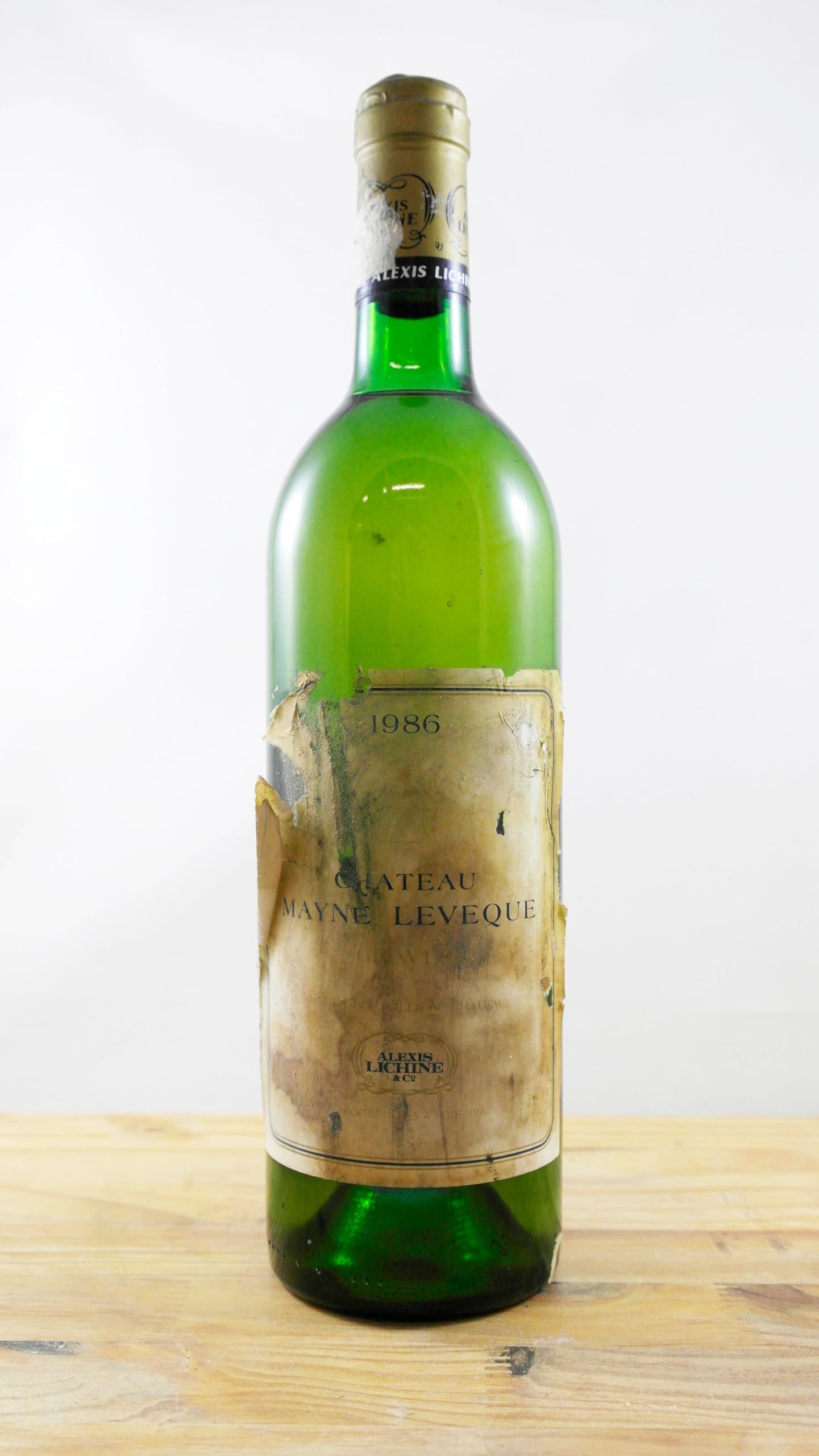 Château Mayne Leveque Bouteille de Vin Millésime 1986 ETA