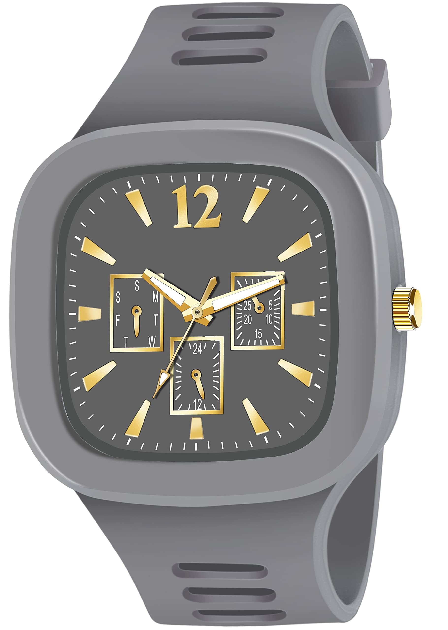 casera Analog Stylish Sqaure DIAL Silicon Strap Wrist Watches for Girls and BOY (Gray) (B09CZFCGT9) Amazon Price History, Amazon Price Tracker