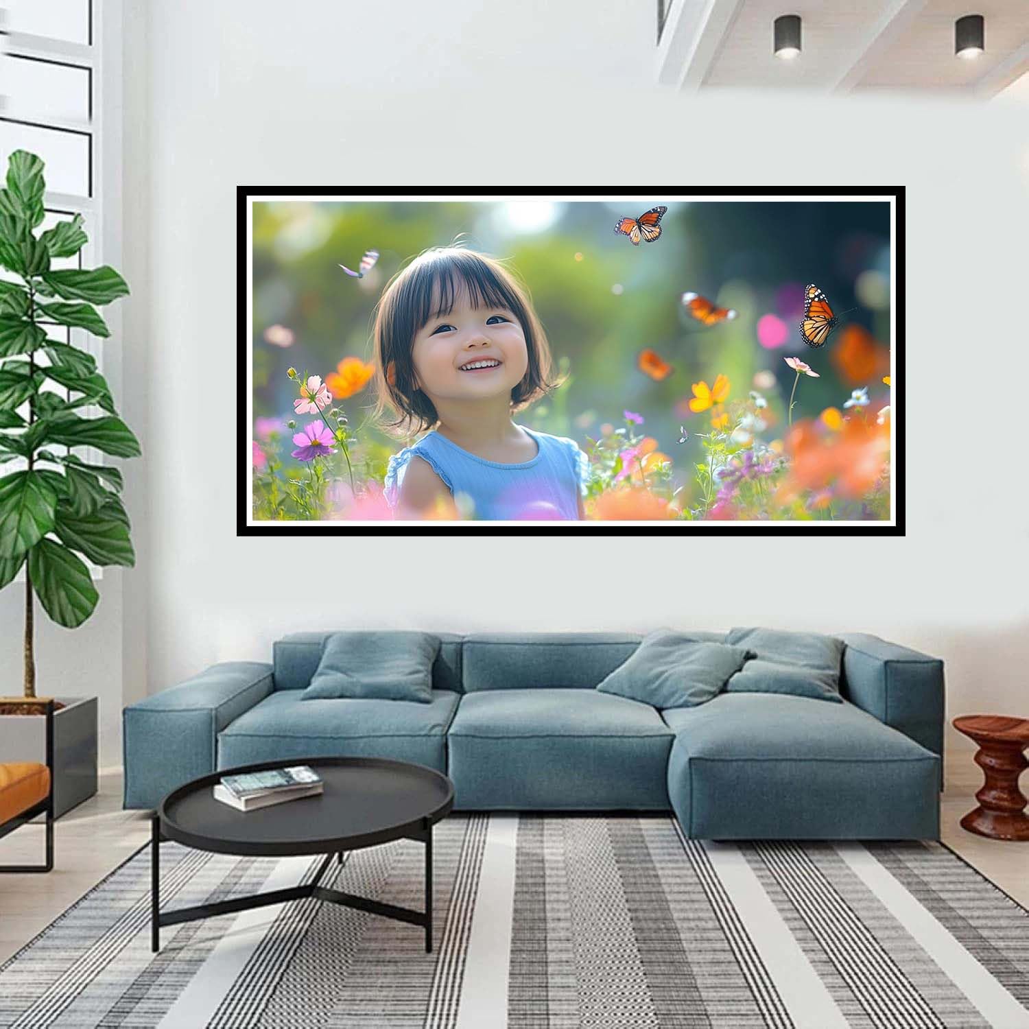 Dipingere con i Numeri per Adulti ragazza Paint by Numbers Kit Farfalla Fai da te Hobby Creativi Adulti,Colorare Con i Numeri Pennelli e Acrilici,Decorazione della Parete di Casa Regalo 90x180cm