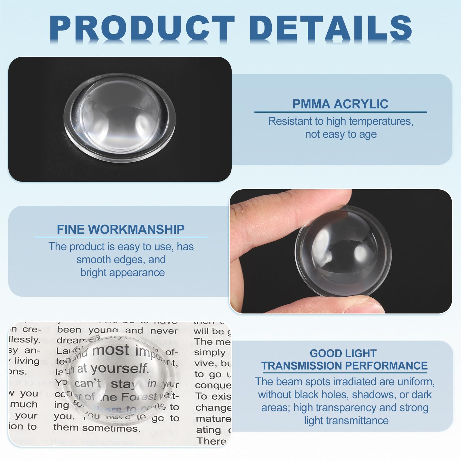 PATIKIL Diameter 36mm Flat Convex Lens - Image 3