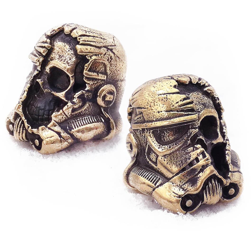 CooB 1Pcs/Lot EDC Paracord Bead, Charm, Beard Beard, Knife Lanyard Bead. DIY Hand-Casted Metal Paracord Beads Charms for Paracord Knives Lanyards