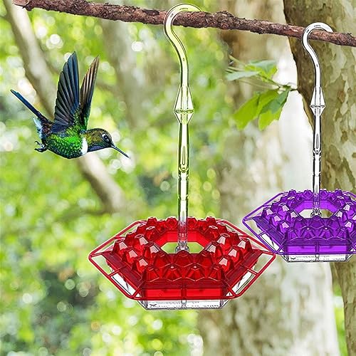 Miniatura 5 de AYMAYA Bird Feeder for Cage, 2pcs Comederos de colibrí para exteriores, alimentador de colibrí con Perca, alimentador de pájaros al aire Libre,
