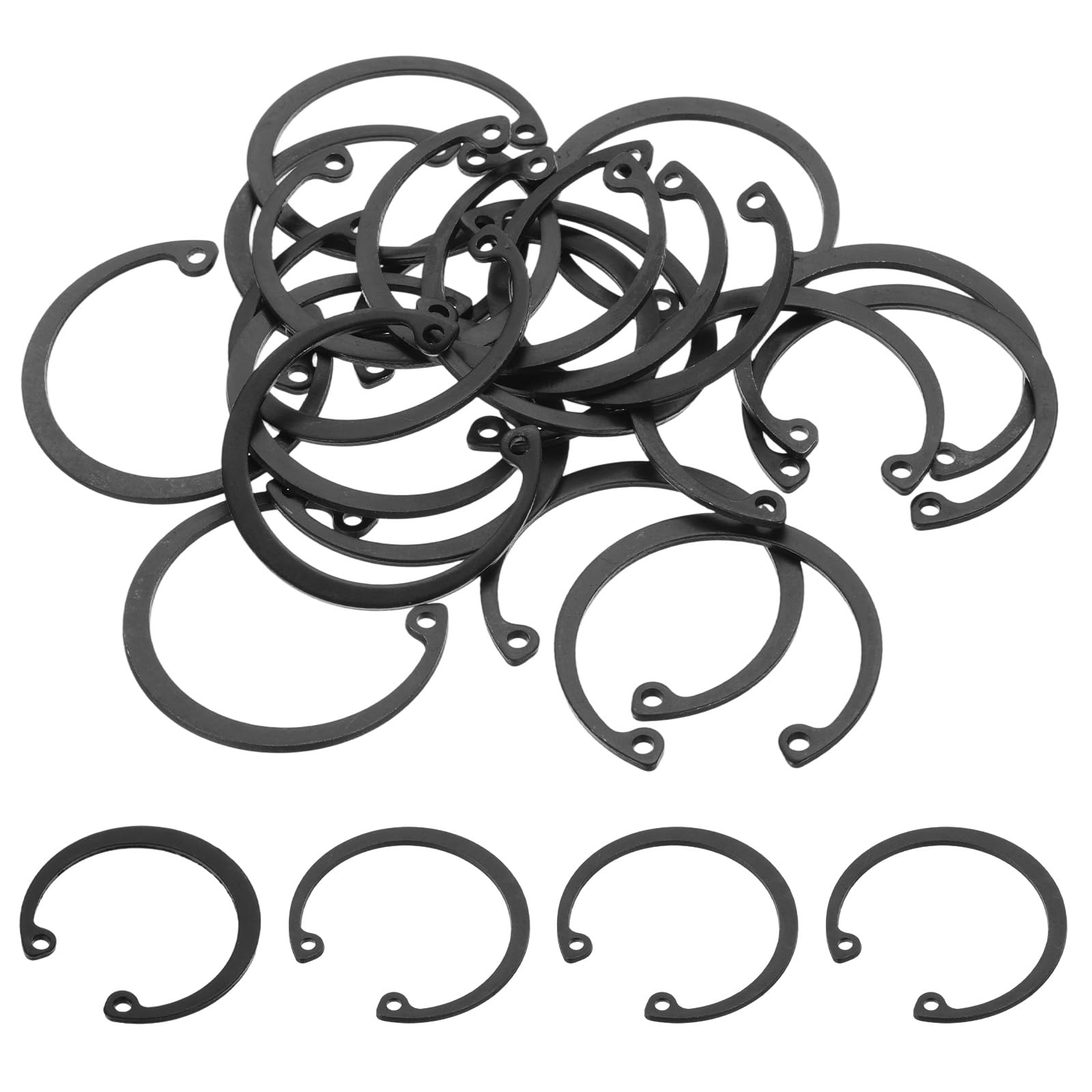 PATIKIL 20 Pcs Internal Retaining Rings, 38mm C-Clip Snap Ring 65 Manganese Steel Internal Retaining Circlip Snap for Automotive Grooved Shafts Stud