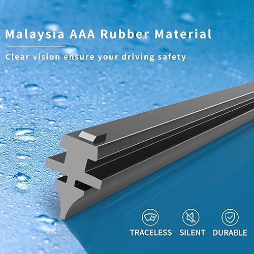 Miniatura 4 de ASLAM Repuestos de limpiaparabrisas de 28 + 28 pulgadas para Honda Mitsuba Beam, cortadas a tamaño (2 pares)