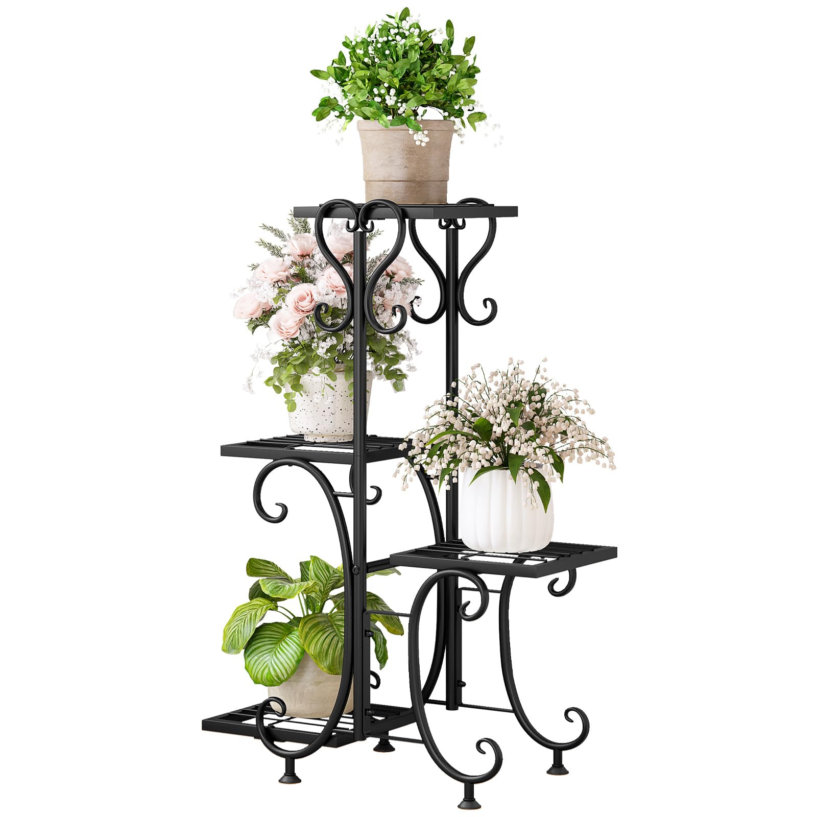 Amazon.com: INGIORDAR Plant Stand Indoor Outdoor Shelf 4Tier Metal