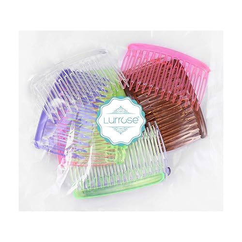 Miniatura 7 de Peines laterales de plástico coloridos, peines para el cabello, pequeños peines laterales para el cabello, peines laterales para mujeres (color