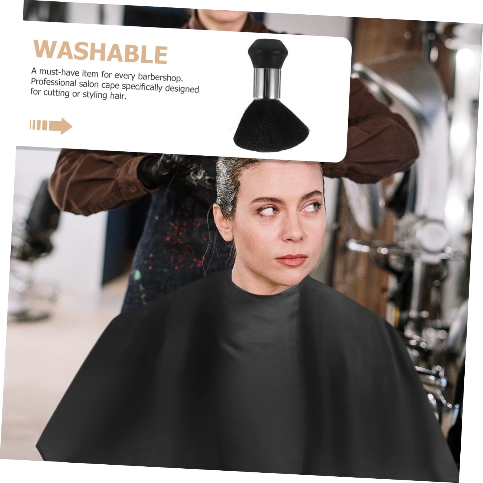 Mikinona 3sätze Friseurumhang Für Herren Wasserdichter Haarschnitt Umhang Mit Nackenschneiderbürste Professionelles Friseur Zubehör Für Salon Und Zuhause Teilig