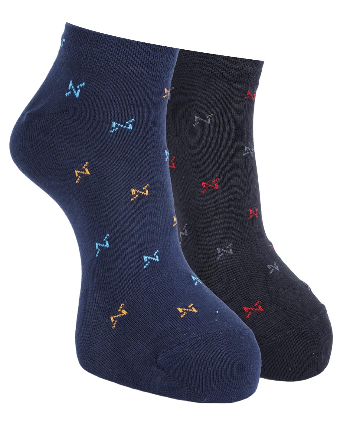 force nxt BY Dollar Socks for Men Solid Ankle Length Cotton Socks, Free Size, Pack of 2 (Multicoloured)-picture-25