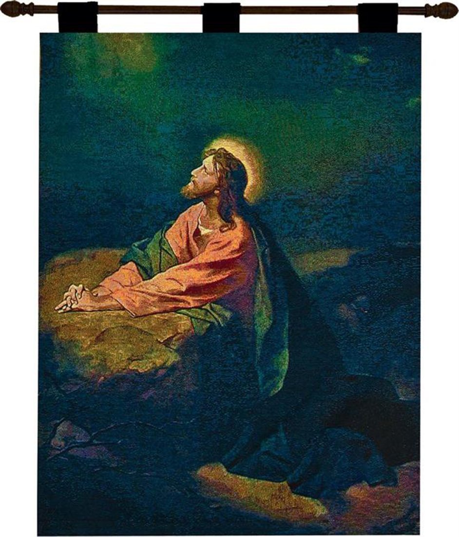 Manual Inspirational Collection 26 X 36-Inch Wall Hanging and Finial Rod, Garden of Gethsemane