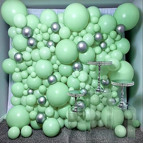 Miniatura 7 de PartyWoo Globos de color verde menta, 100 globos de color menta de diferentes tamaños, paquete de globos de 36 pulgadas, 18 pulgadas, 12 pulgadas,