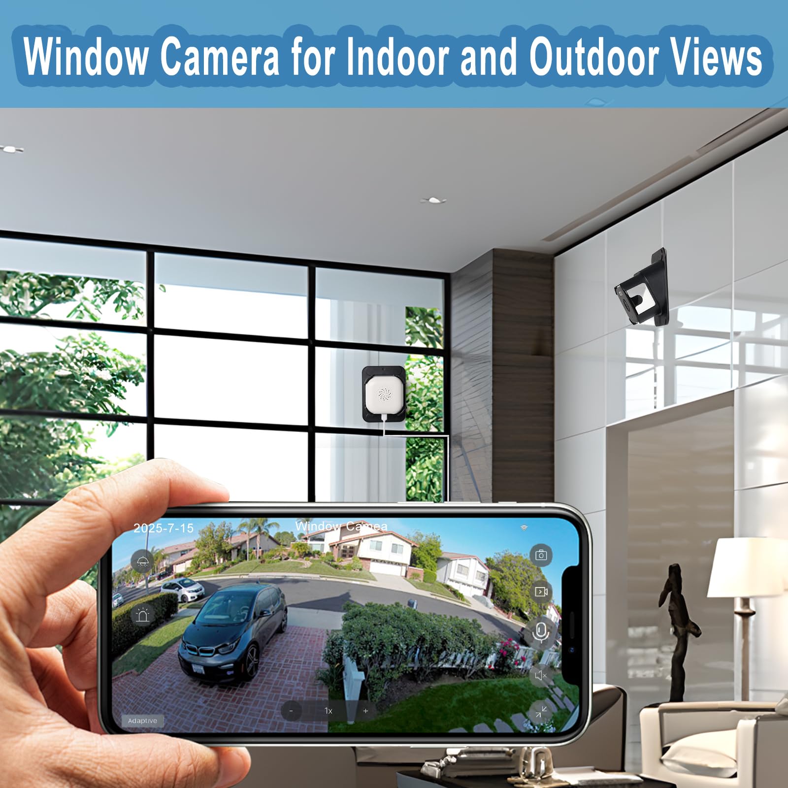 Amazon.com : 2K Window Security Camera, 3MP Indoor WiFi Camera No