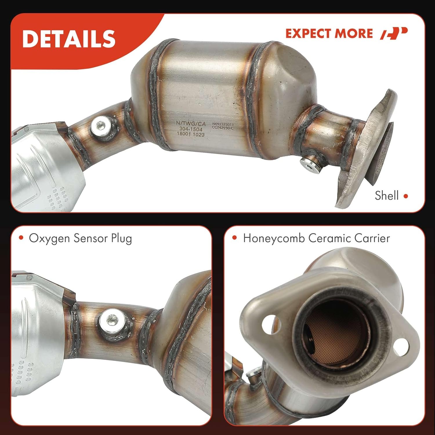 A-Premium Right Catalytic Converter Kit Direct-Fit Compatible with Ford Crown Victoria & Lincoln Town Car & Mercury Grand Marquis, 1996-2002, 4.6L, EPA Compliant