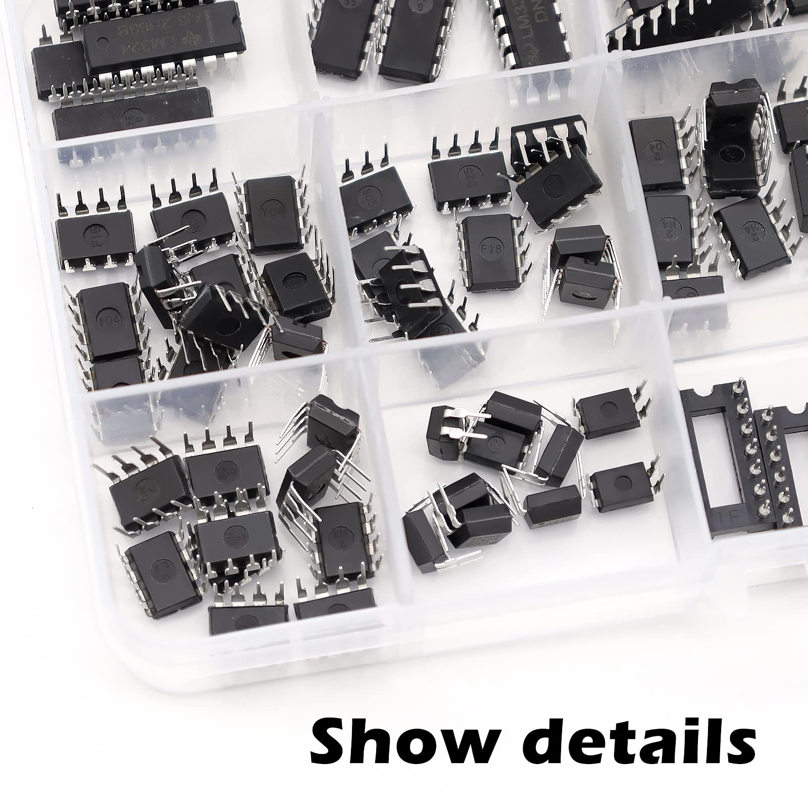 Electronics Component Kit 120-Piece IC Assortment Kit - 16 Values Opamp ...