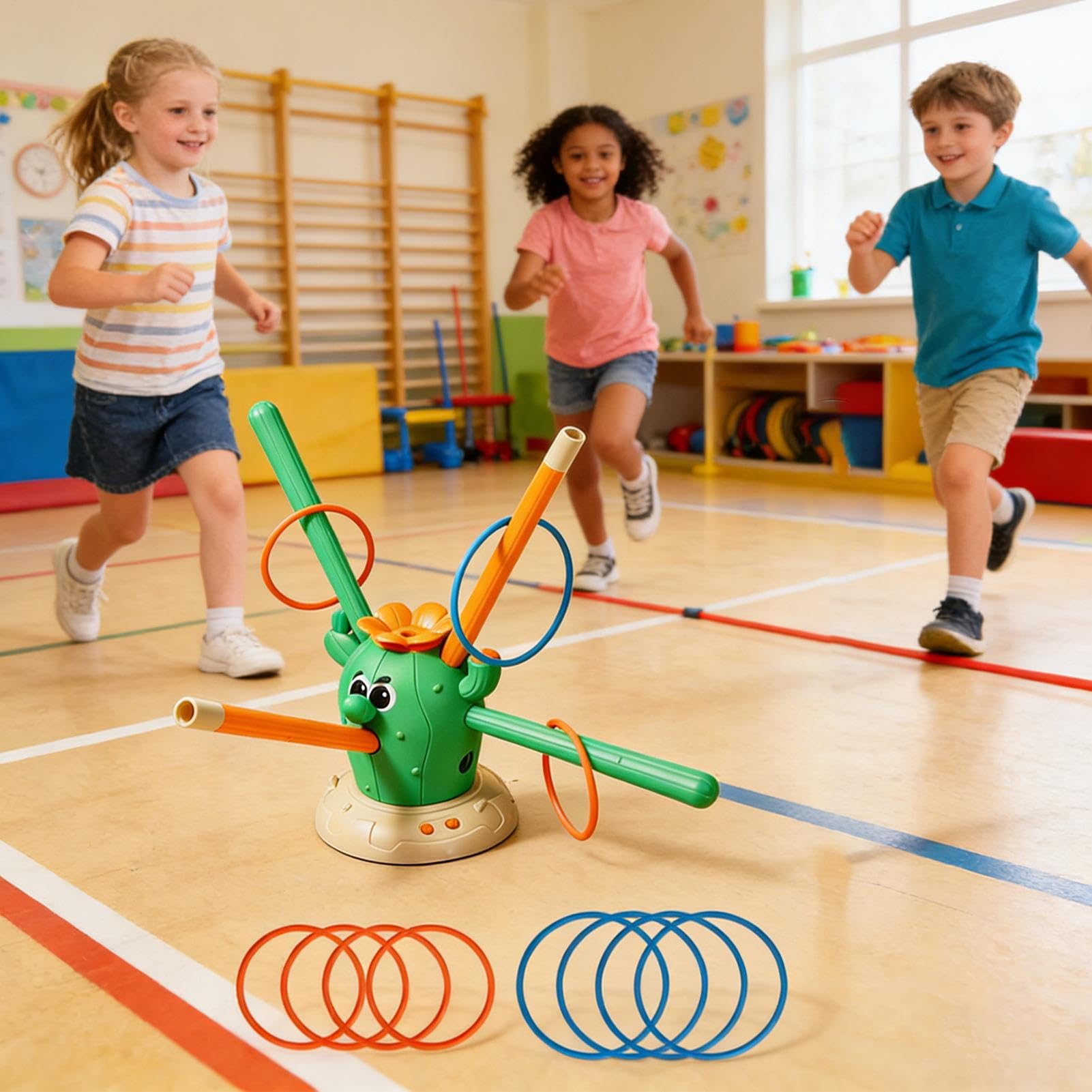 Juguete Saltarín Juegos Deportivos de con Control Remoto | Juguete de Saltos Musicales para Ejercicio Infantil para Niños y Niñas, Exterior, Colegio, Aula, Jardín,