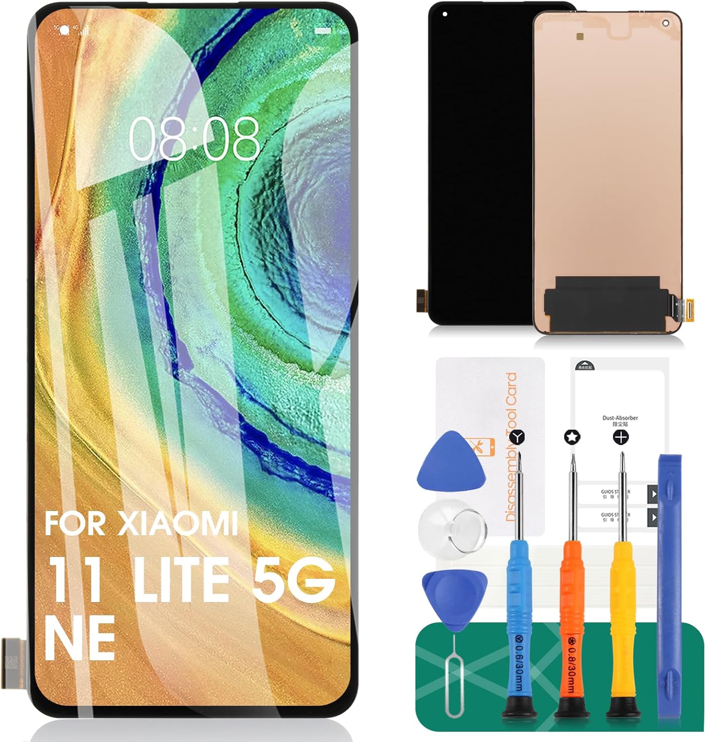 Original for Xiaomi 11 Lite 5G NE Screen Replacement for Xiaomi 11 Lite 5G NE LCD Digitizer for Xiaomi 2109119DG 2107119DC 2109119DI Display Touch Sceen Assembly Repair Parts